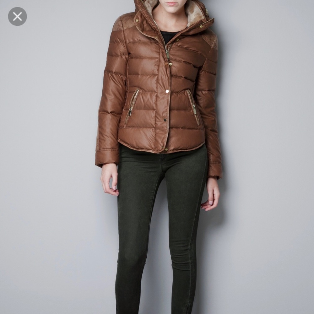 ZARA slimming puffer jacket